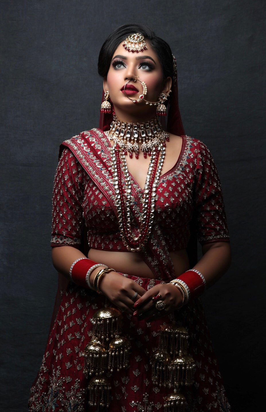Maroon Zari And Resham Embroidery Lehnga