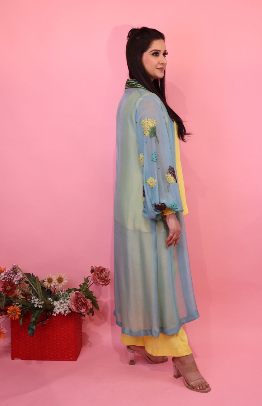 Teal Cape Co-ord Set