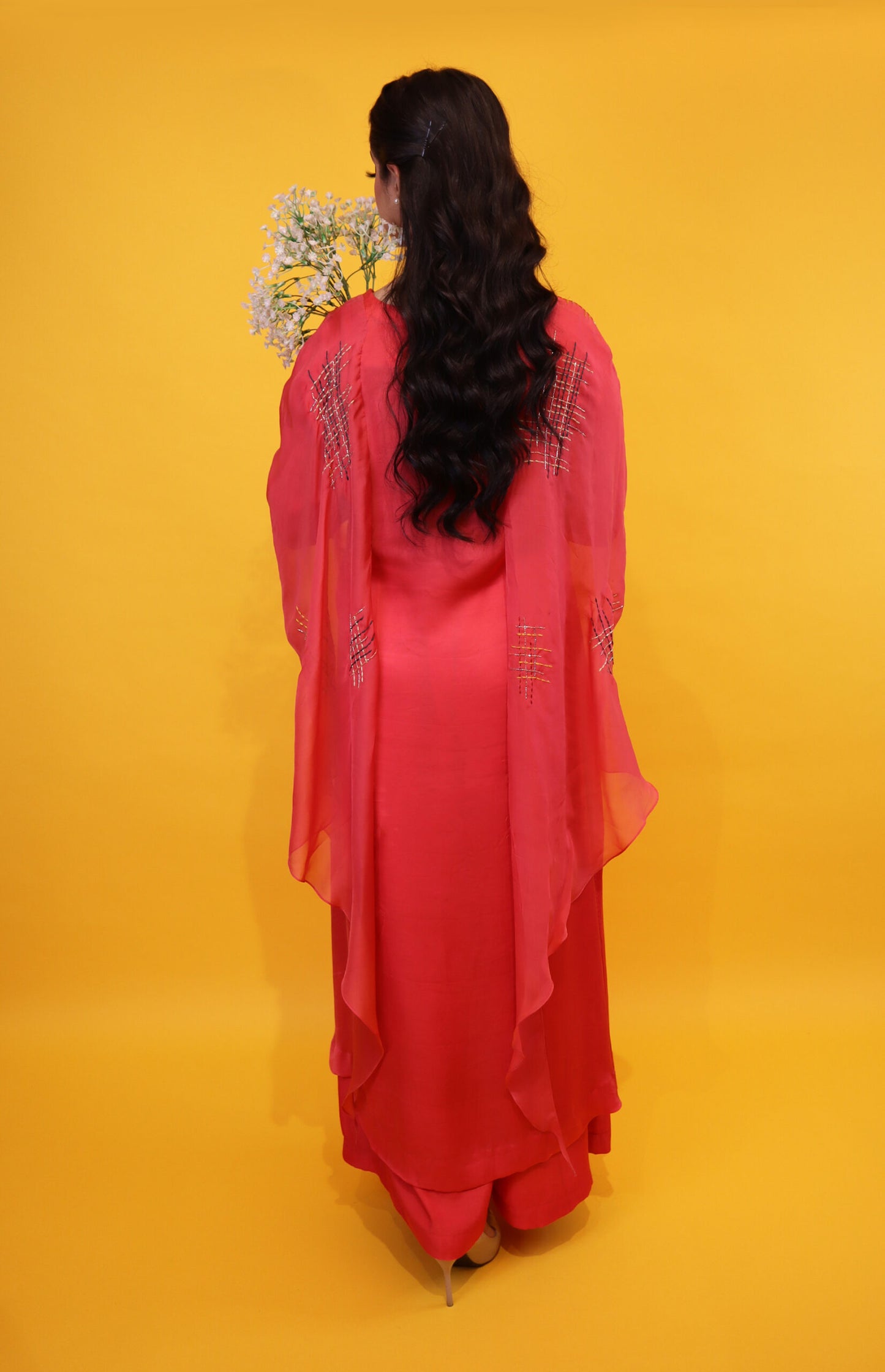 Kurta Set With Kaftan Sleeves