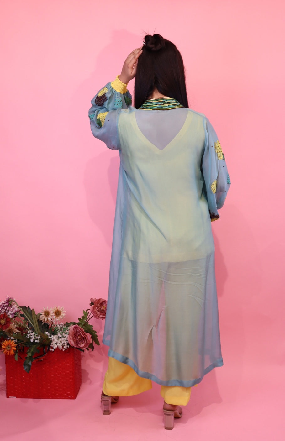 Teal Cape Co-ord Set
