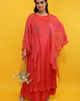 Kurta Set With Kaftan Sleeves