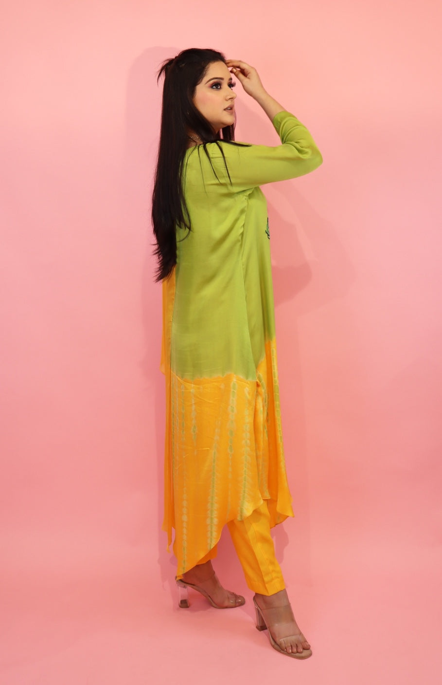 Yellow Batwing Kurta Set