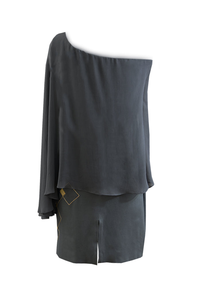 Grey Off – Shoulder Tunic