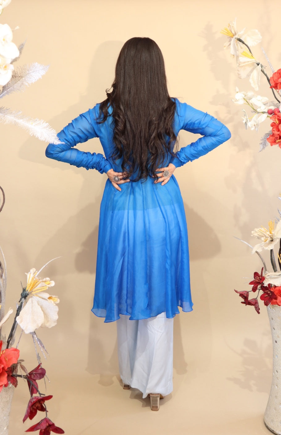 Royal Blue Cape Co-ord Set