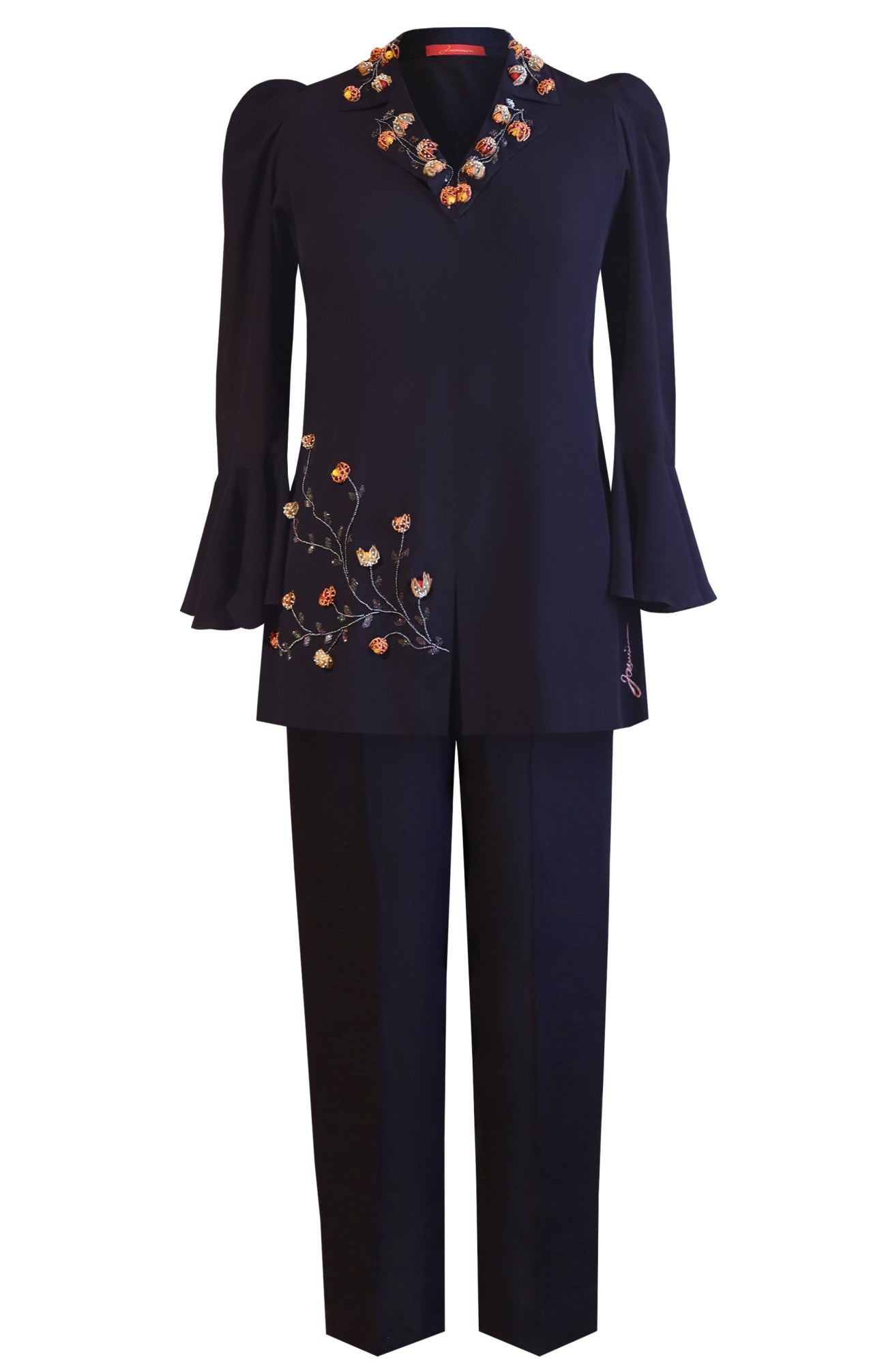 3D Floral Embroidered Co-ord Set