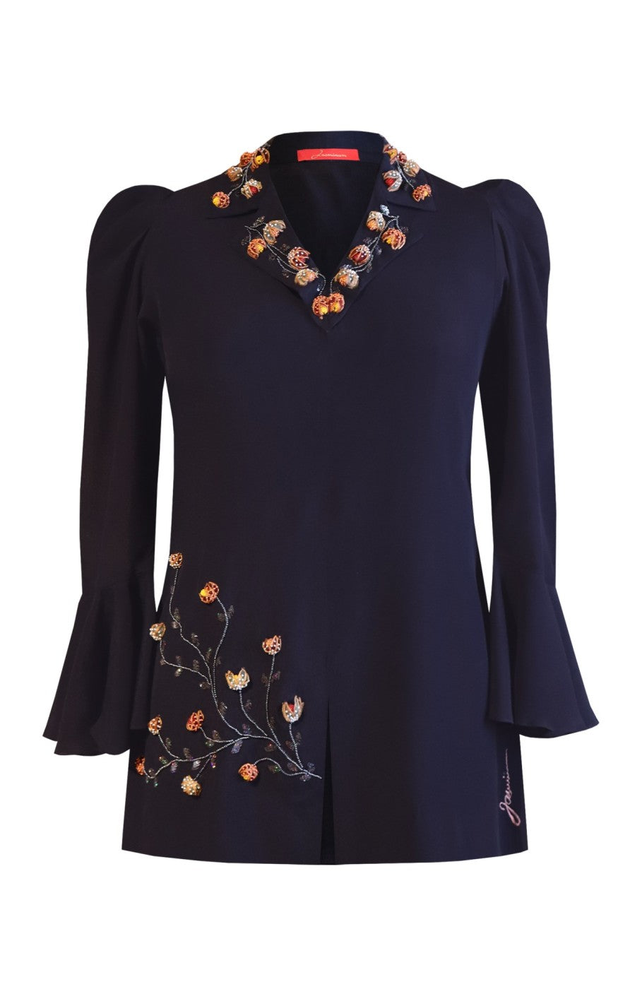 3D Floral Embroidered Top