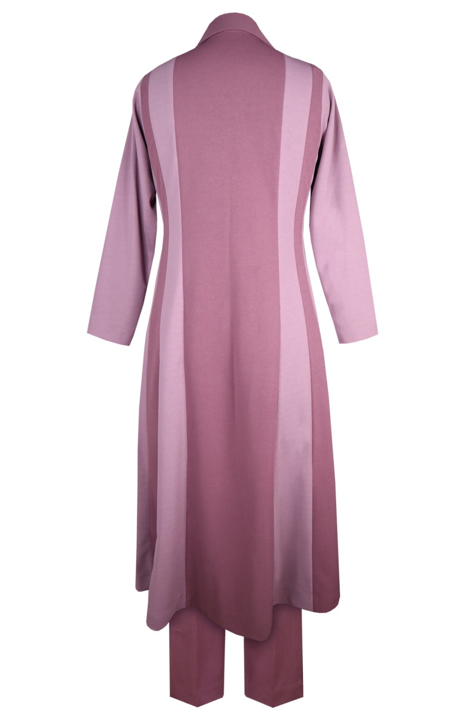 3D Leaves Embroidery Dual Shade Kurta Set - MAUVE