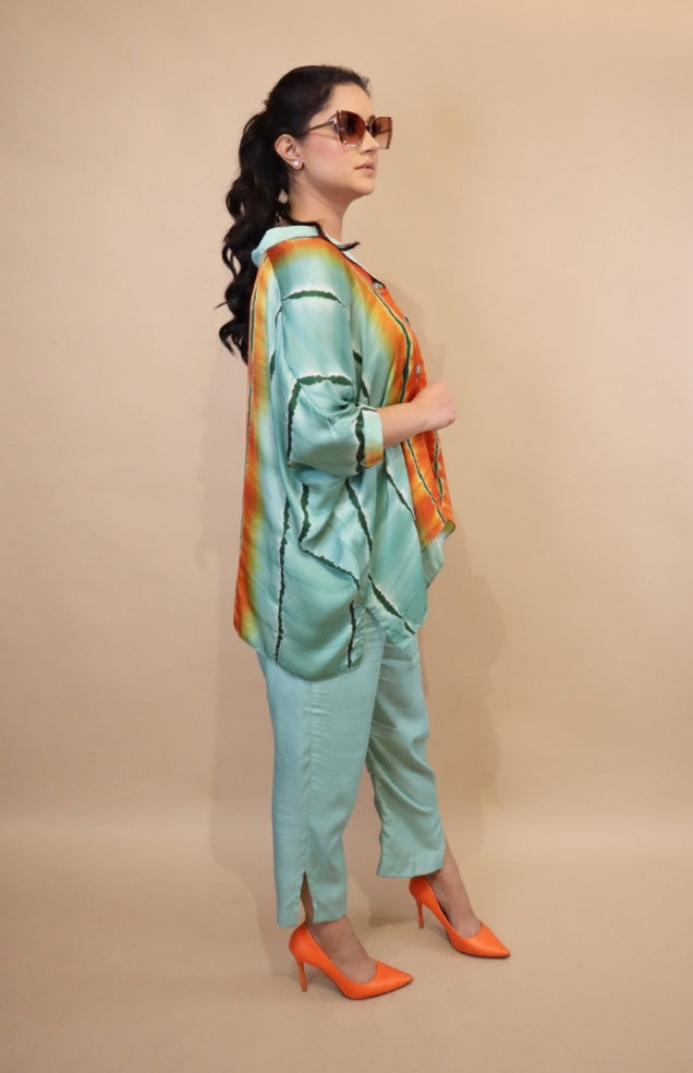 Tie n Dye Kaftan Top Set