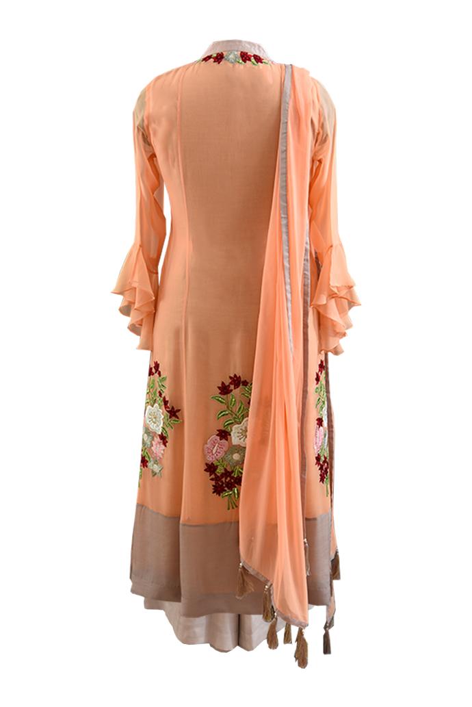 Colour Block Kalidar Suit