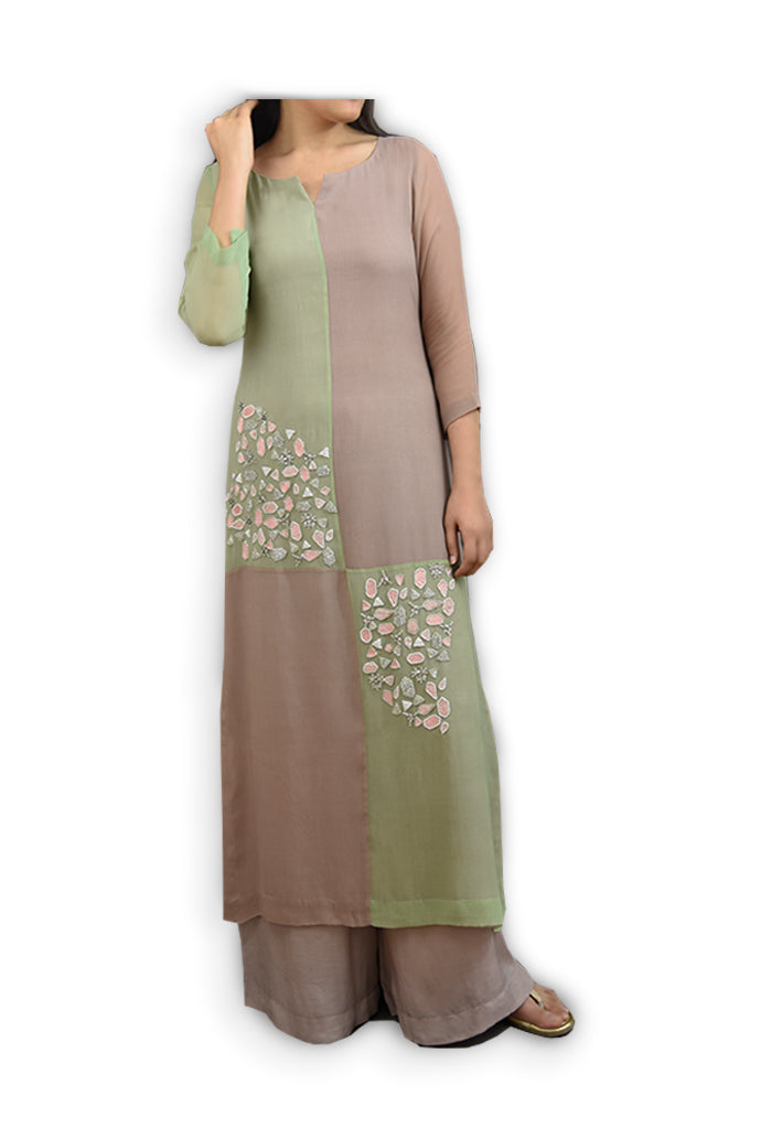 Colour Block Kurta