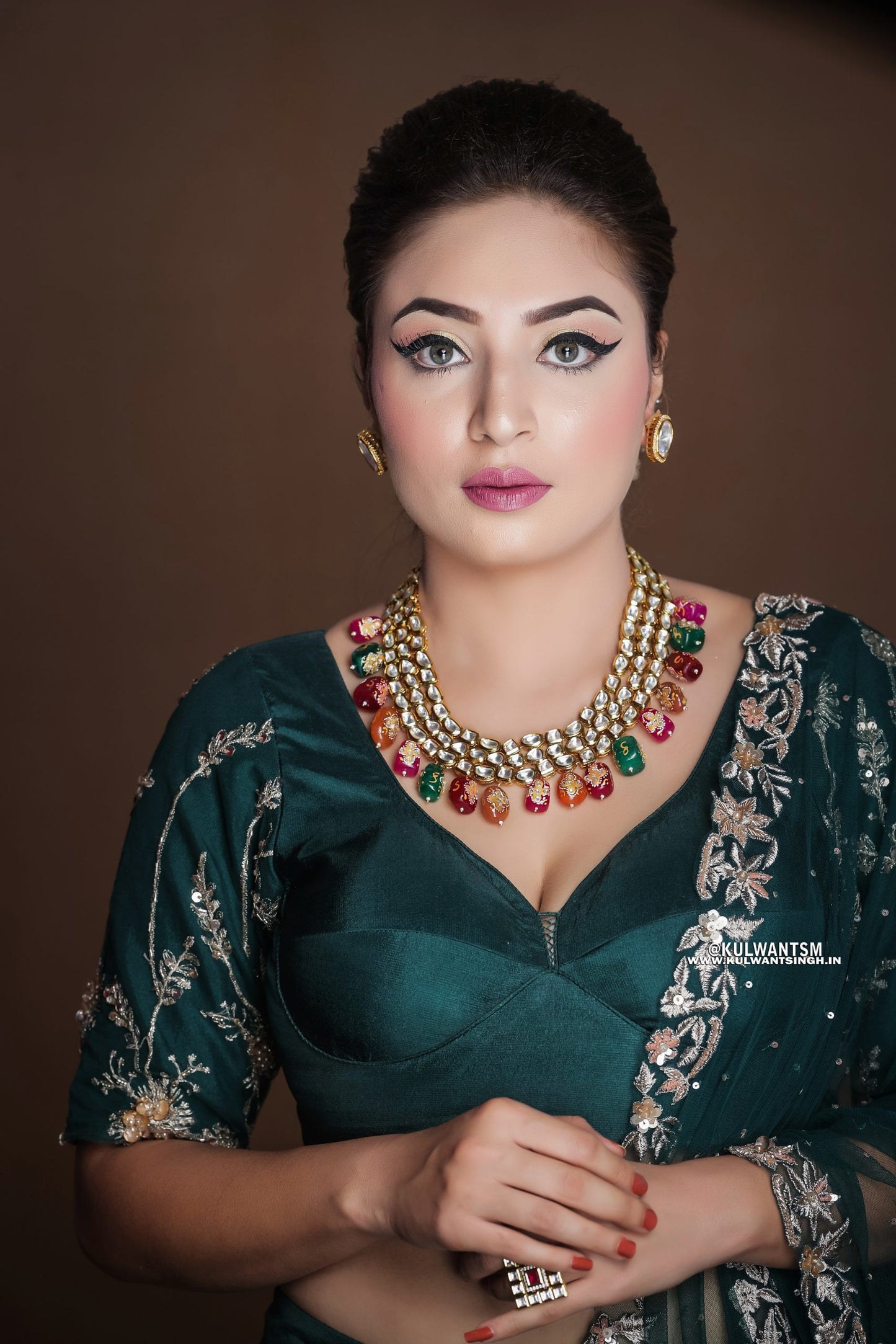 Zari Embroidery Lehnga Choli - BOTTLE GREEN