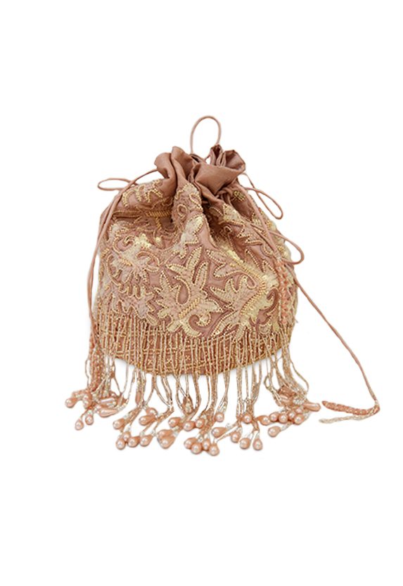 Hand Embroidered Silk Potli