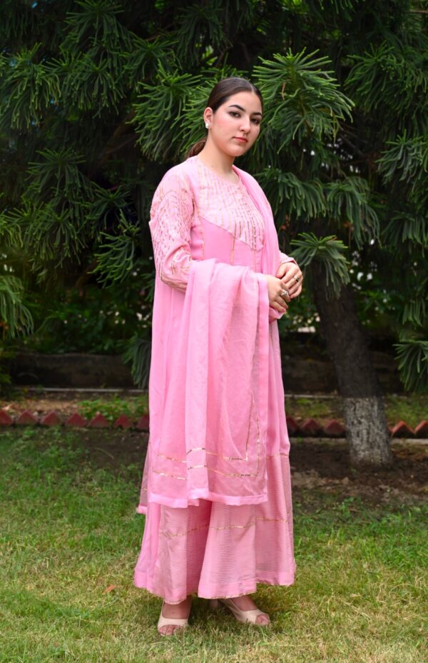 Chiffon Anarkali With Gota