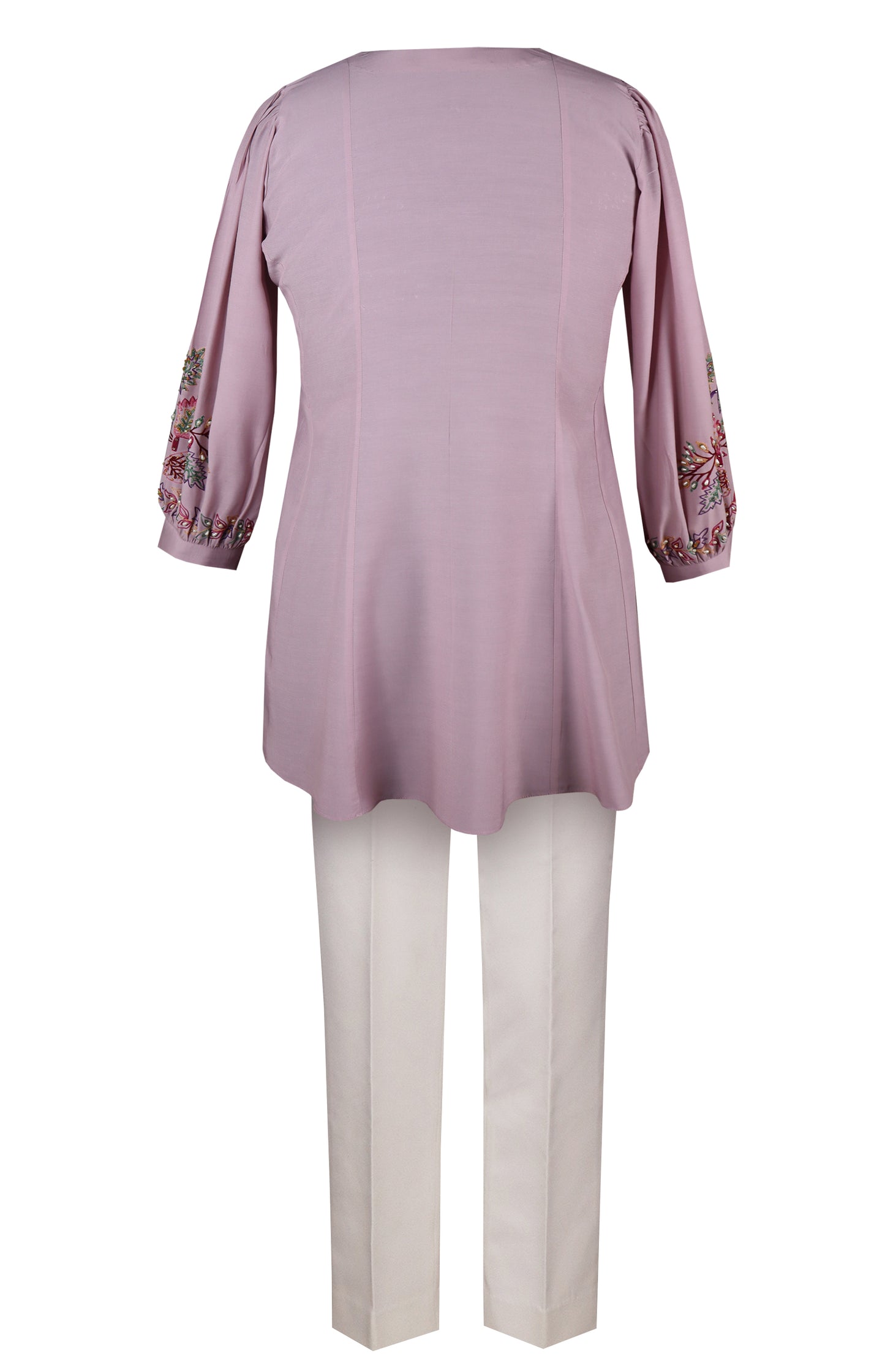 Aari Embroidery Co-ord Set - LILAC