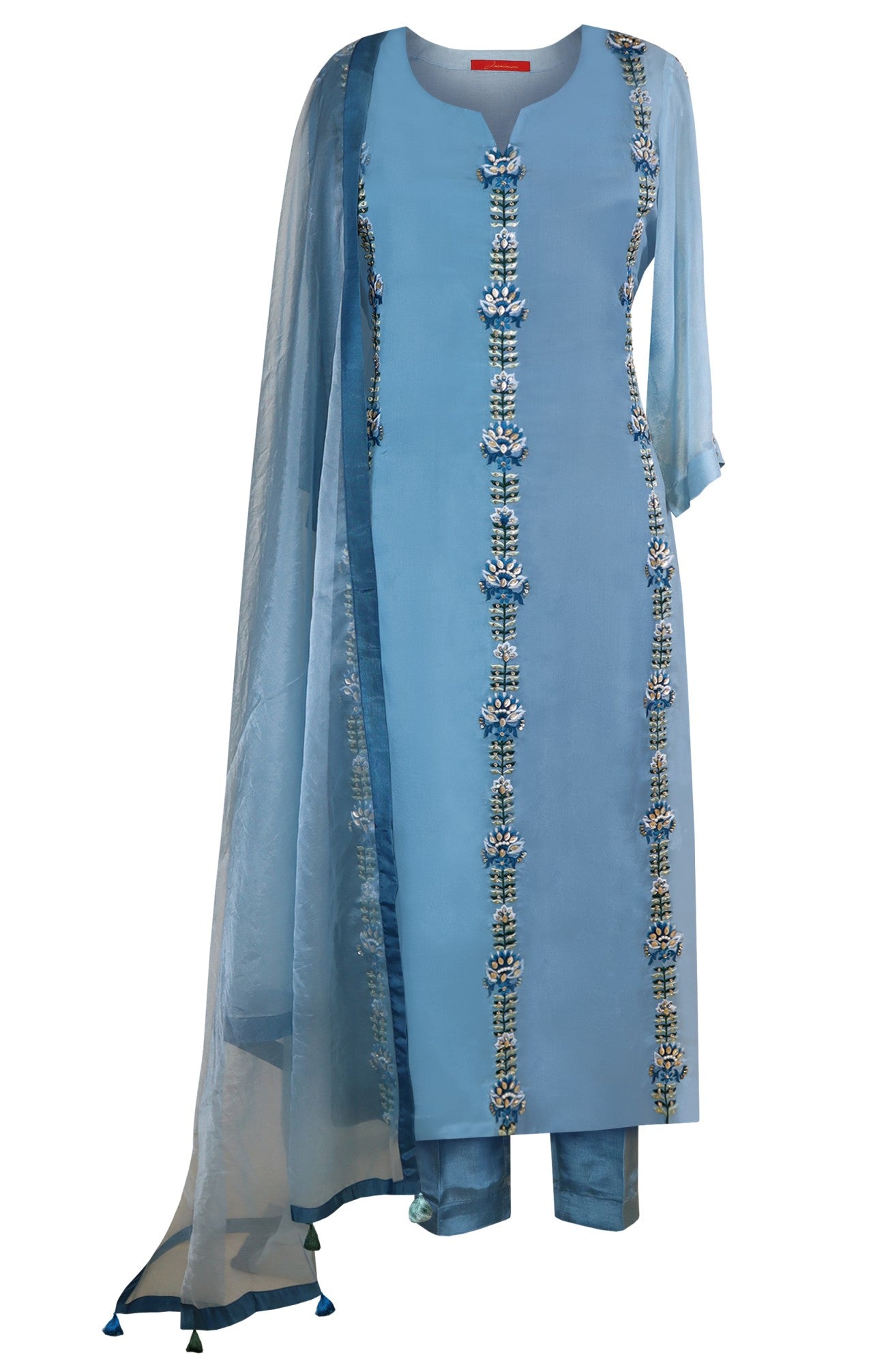 Multi Panel Chiffon Suit