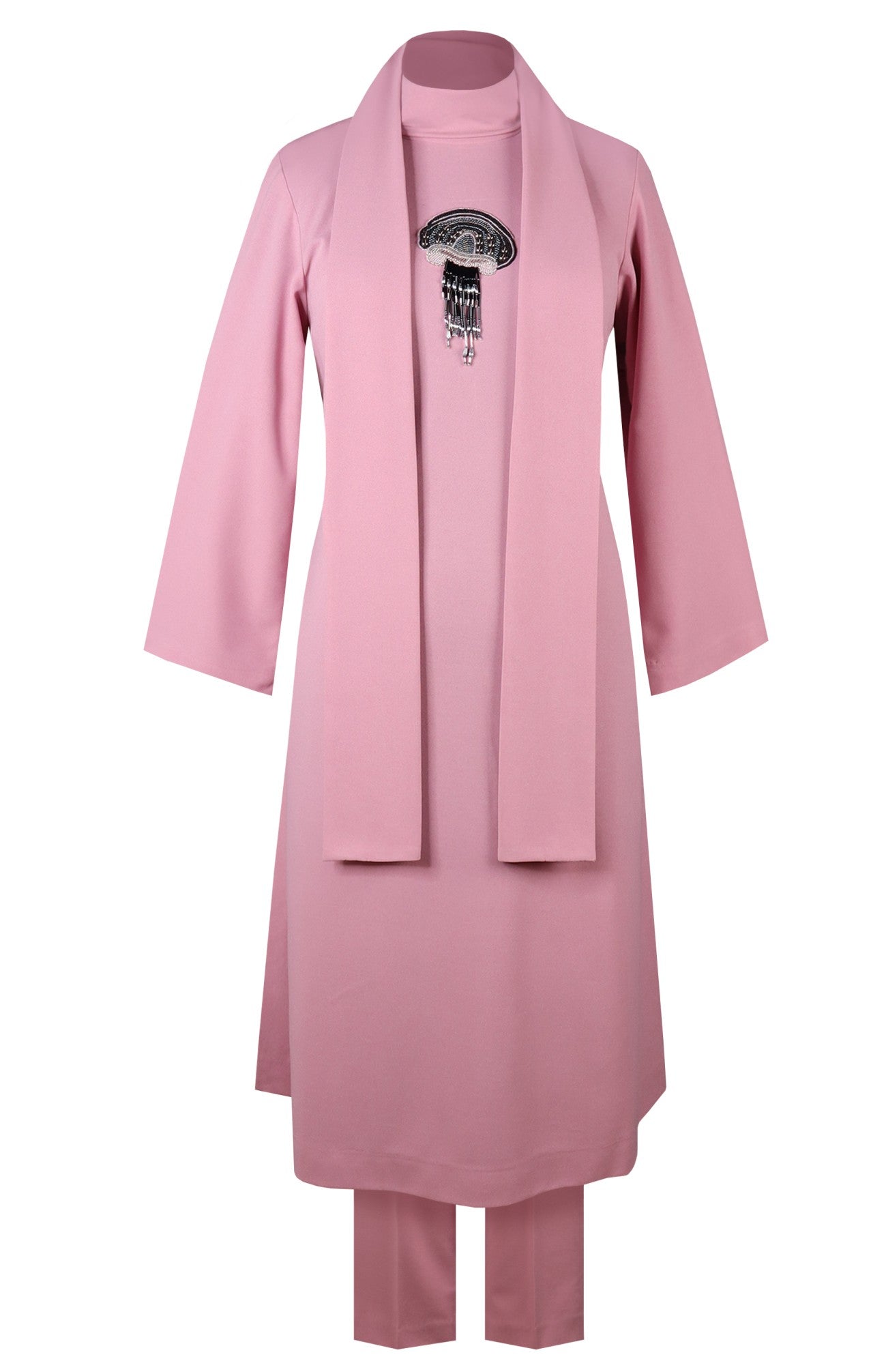 Jelly Fish Kurta Set With Scarf