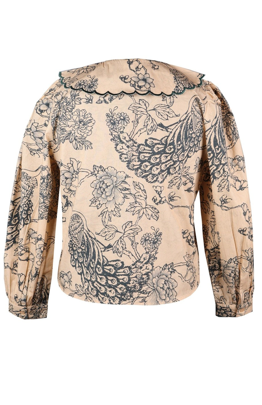 Peter Pan Collar Cropped Shirt - FLORAL