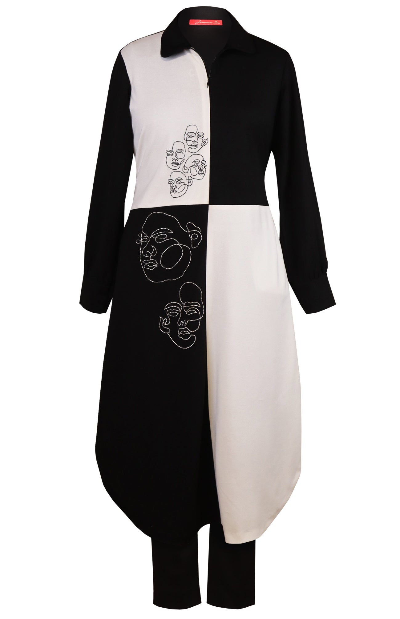 Colour Block Kurta Set