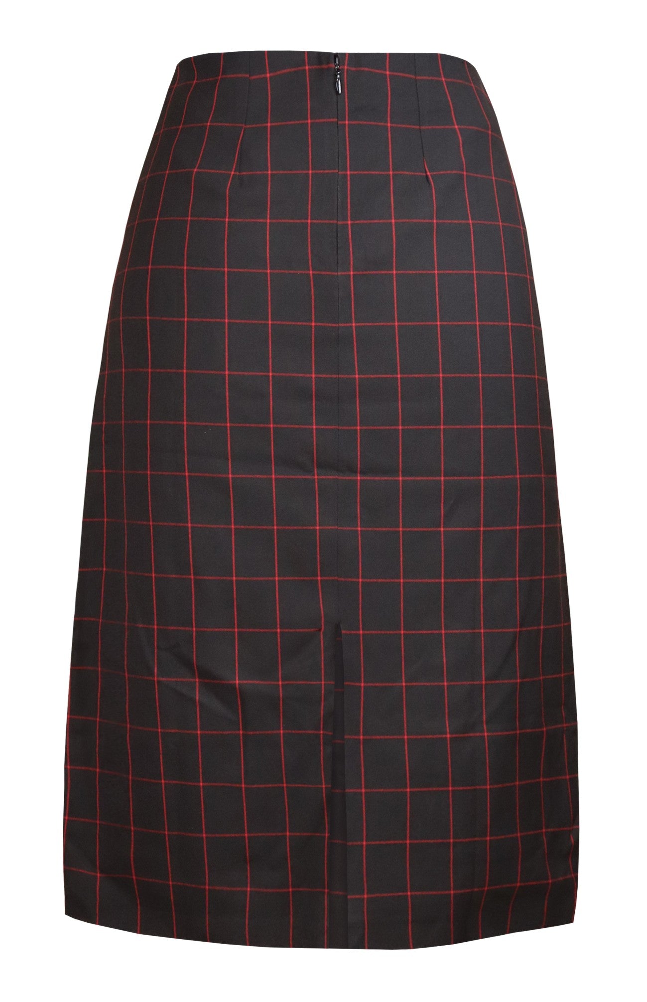 Black Check Pencil Skirt