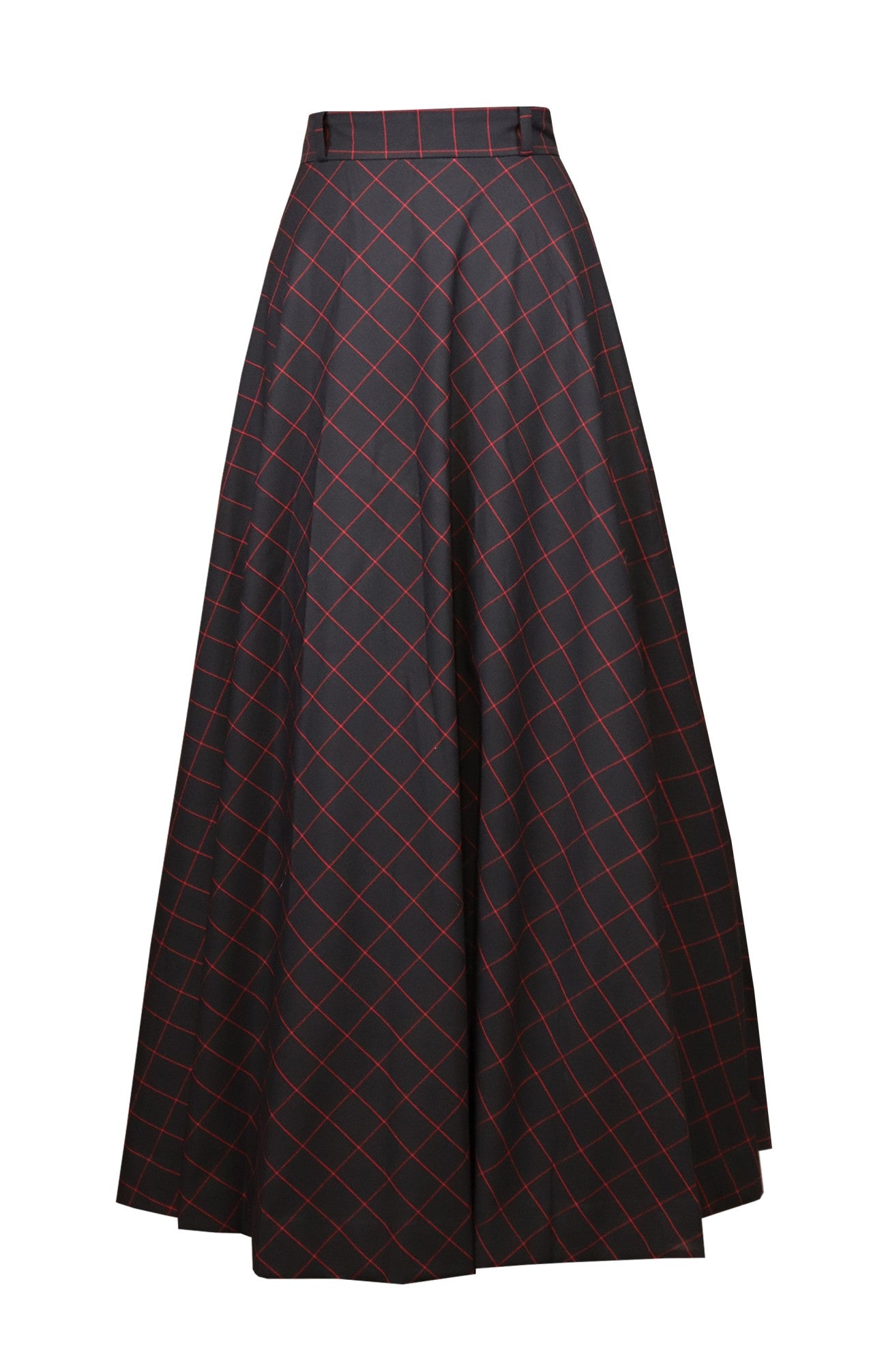Black Check Umbrella Skirt