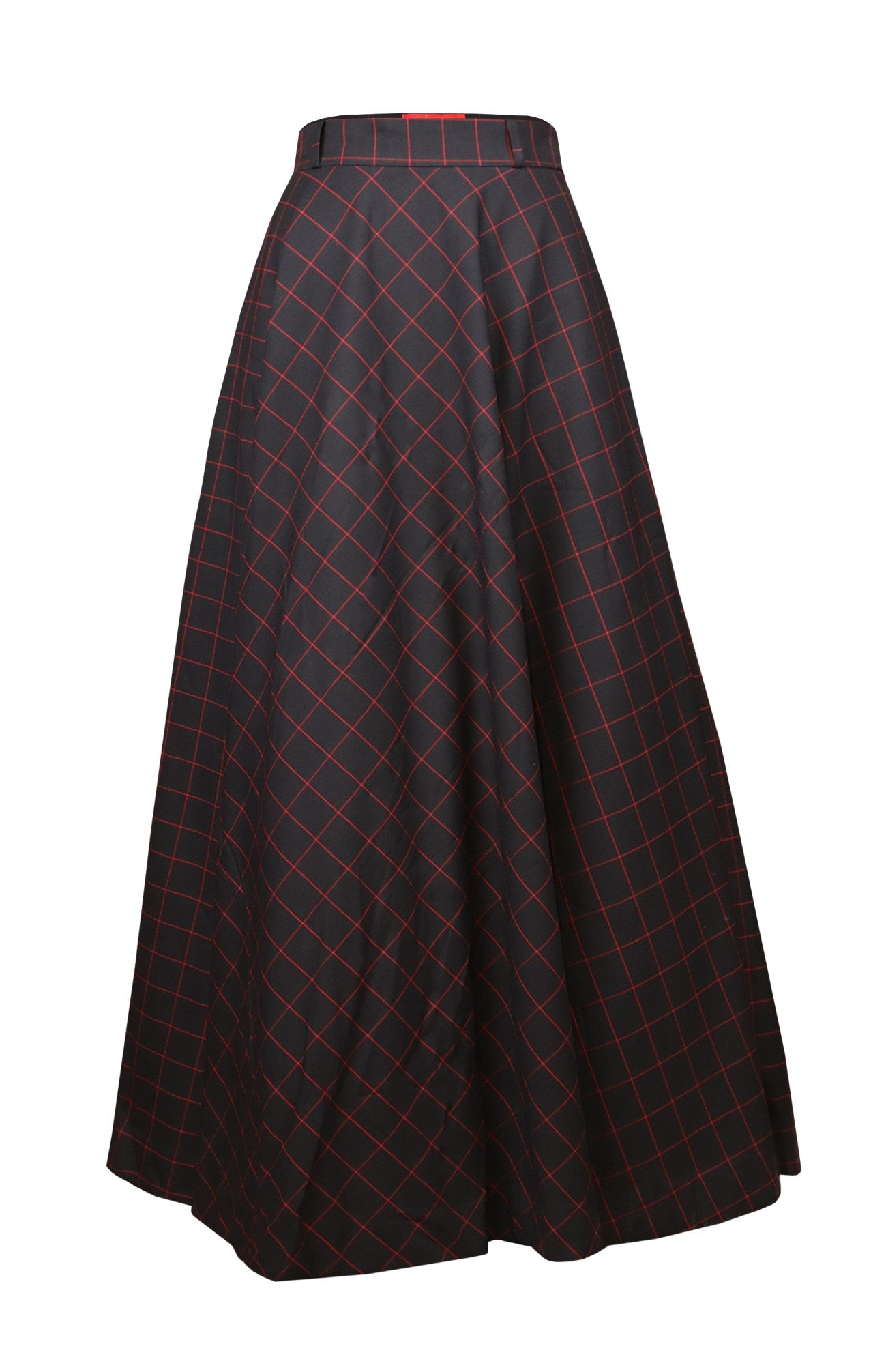Black Check Umbrella Skirt