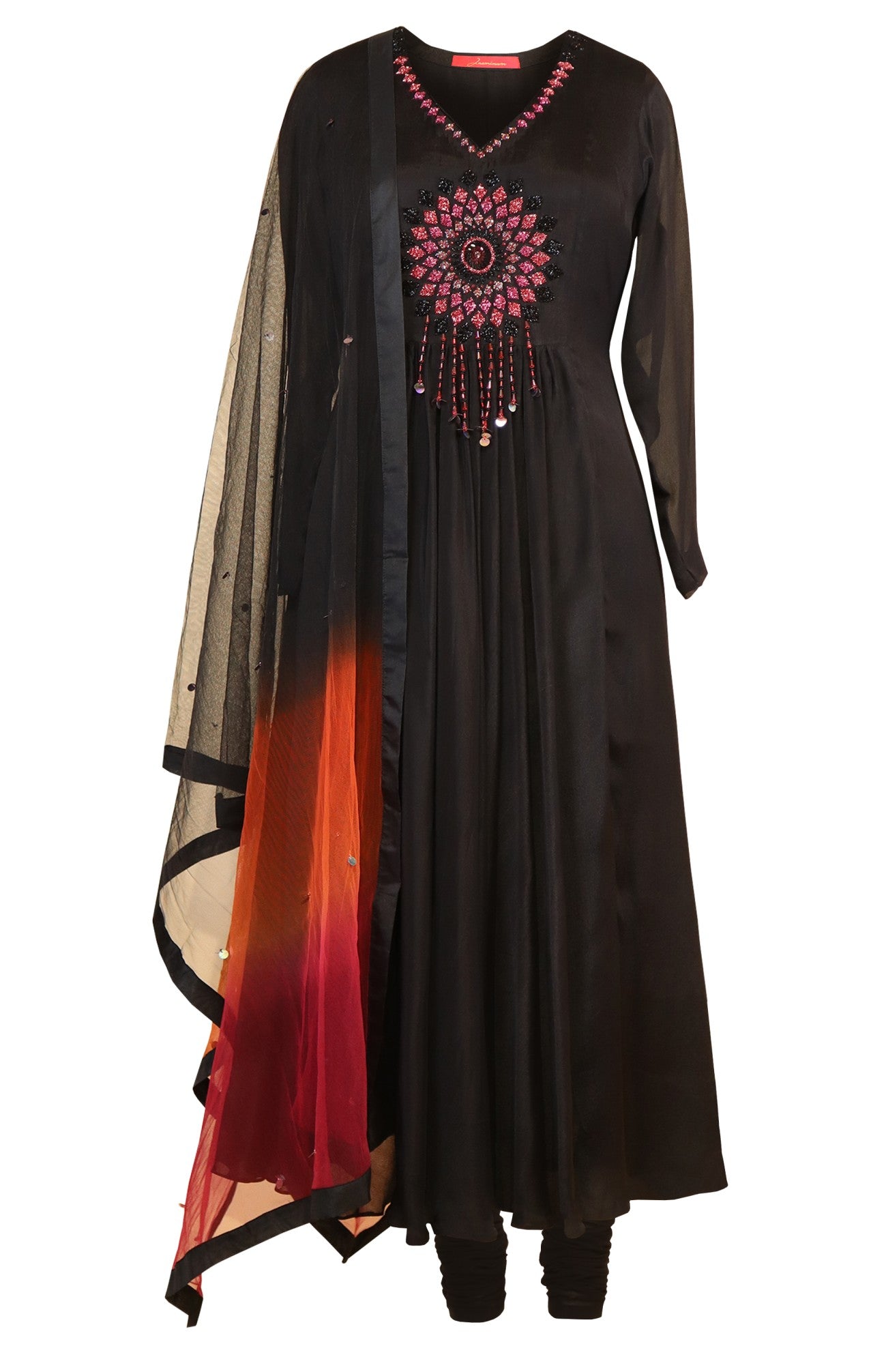 Chiffon Anarkali With Ombré Dupatta