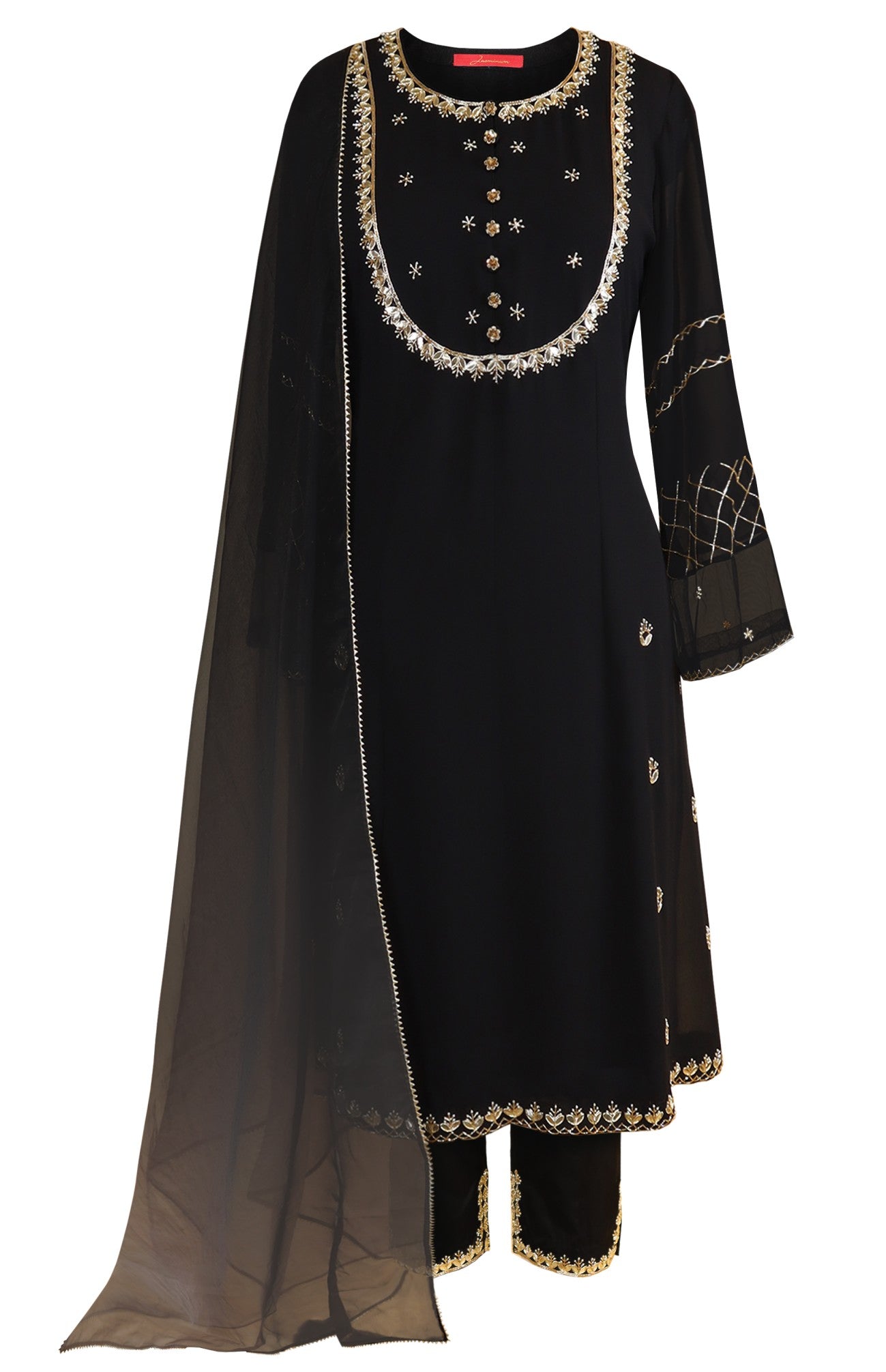 Georgette Suit With Gota Patti Embroidery