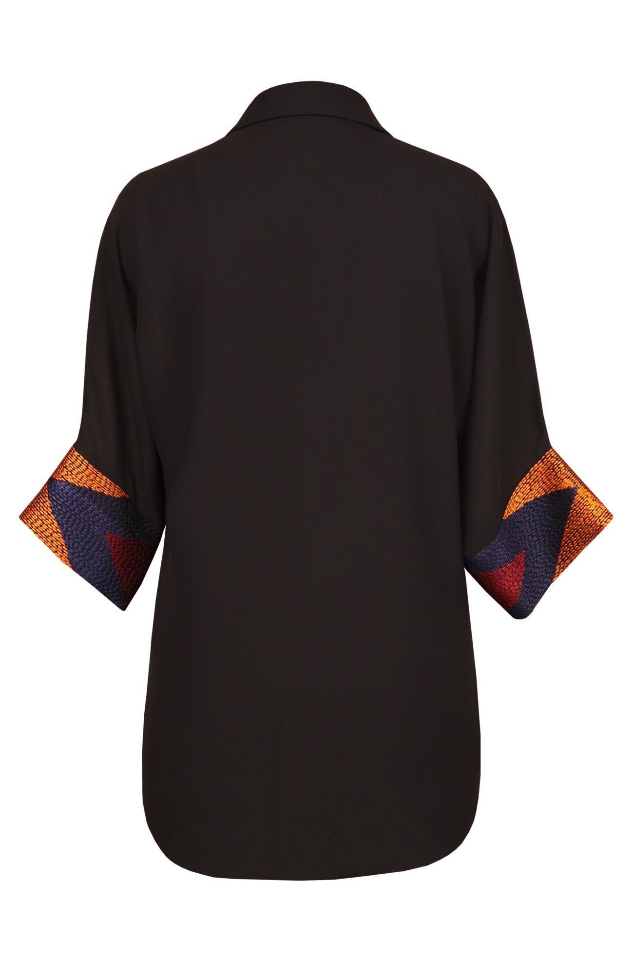 Georgette Shirt With Bird Motif