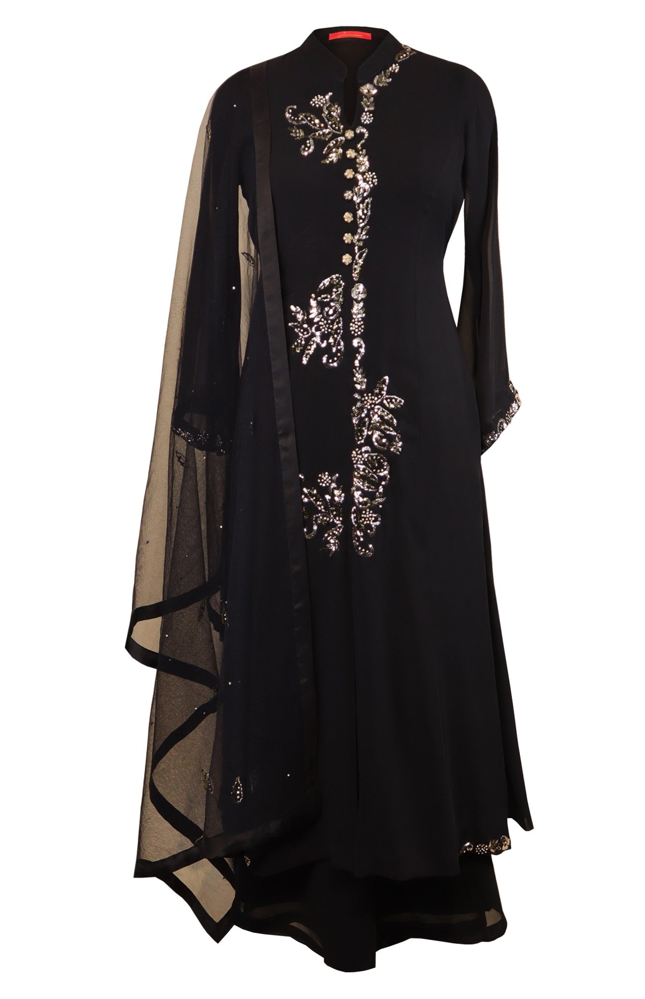 Georgette Kalidar Suit With Mukaish Embroidery