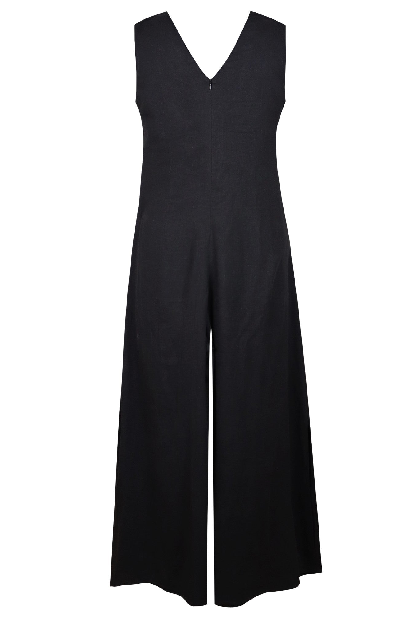 Linen Jumpsuit - BLACK