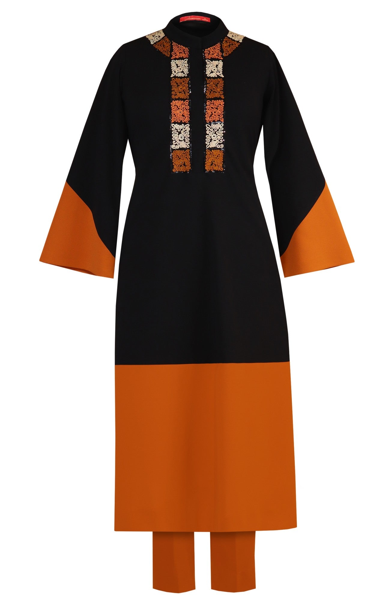 Colour Block Kurta Set