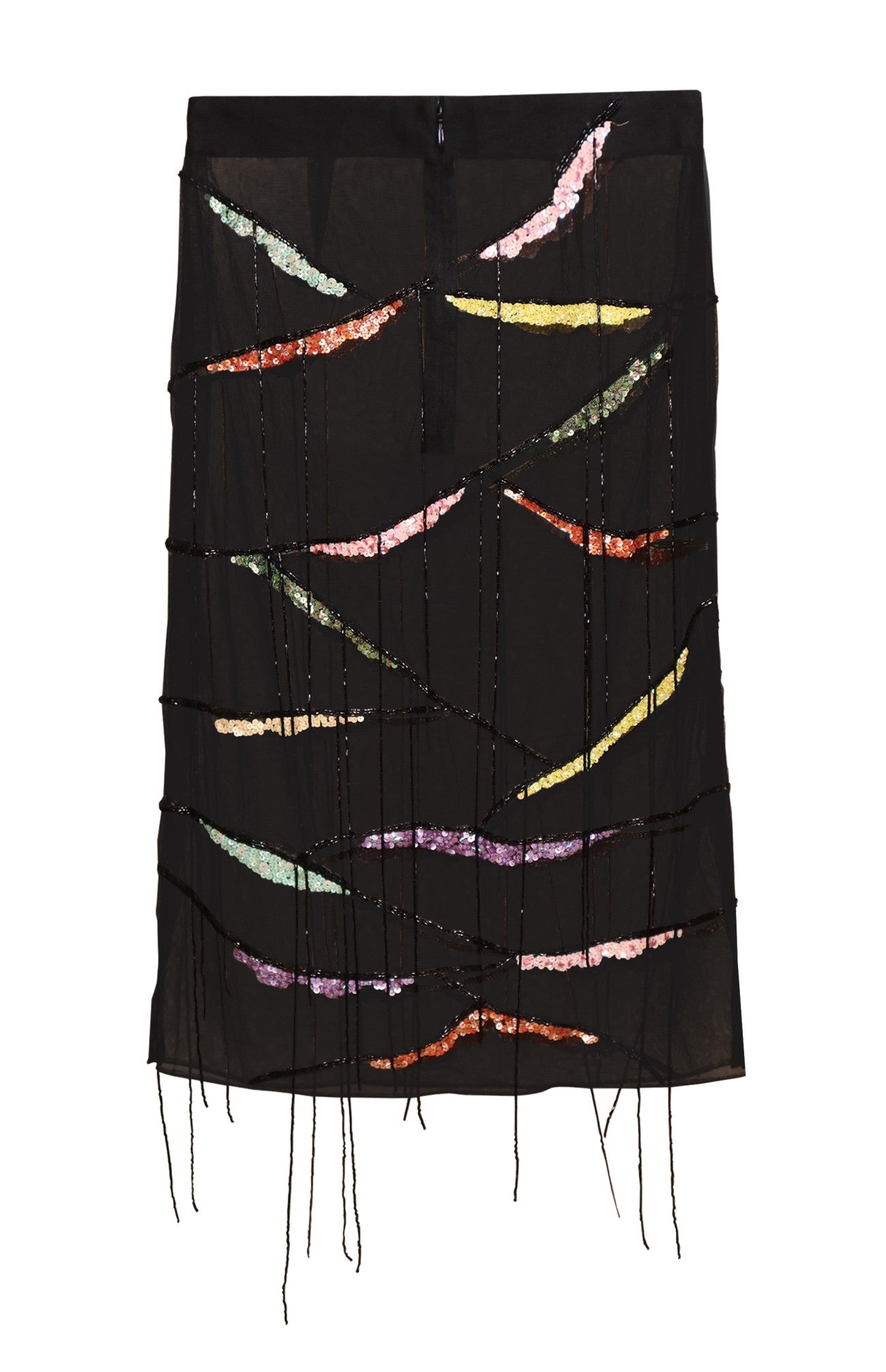 Embroidered Net Skirt