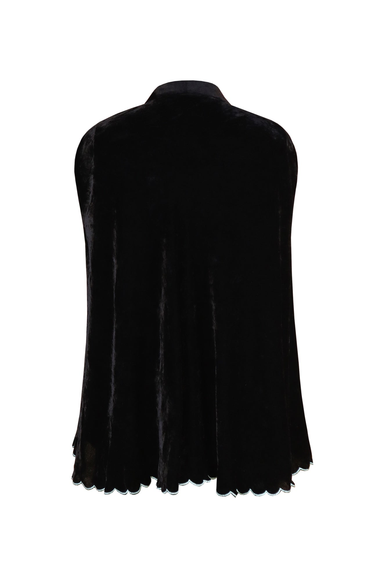 Black Velvet Cape Top