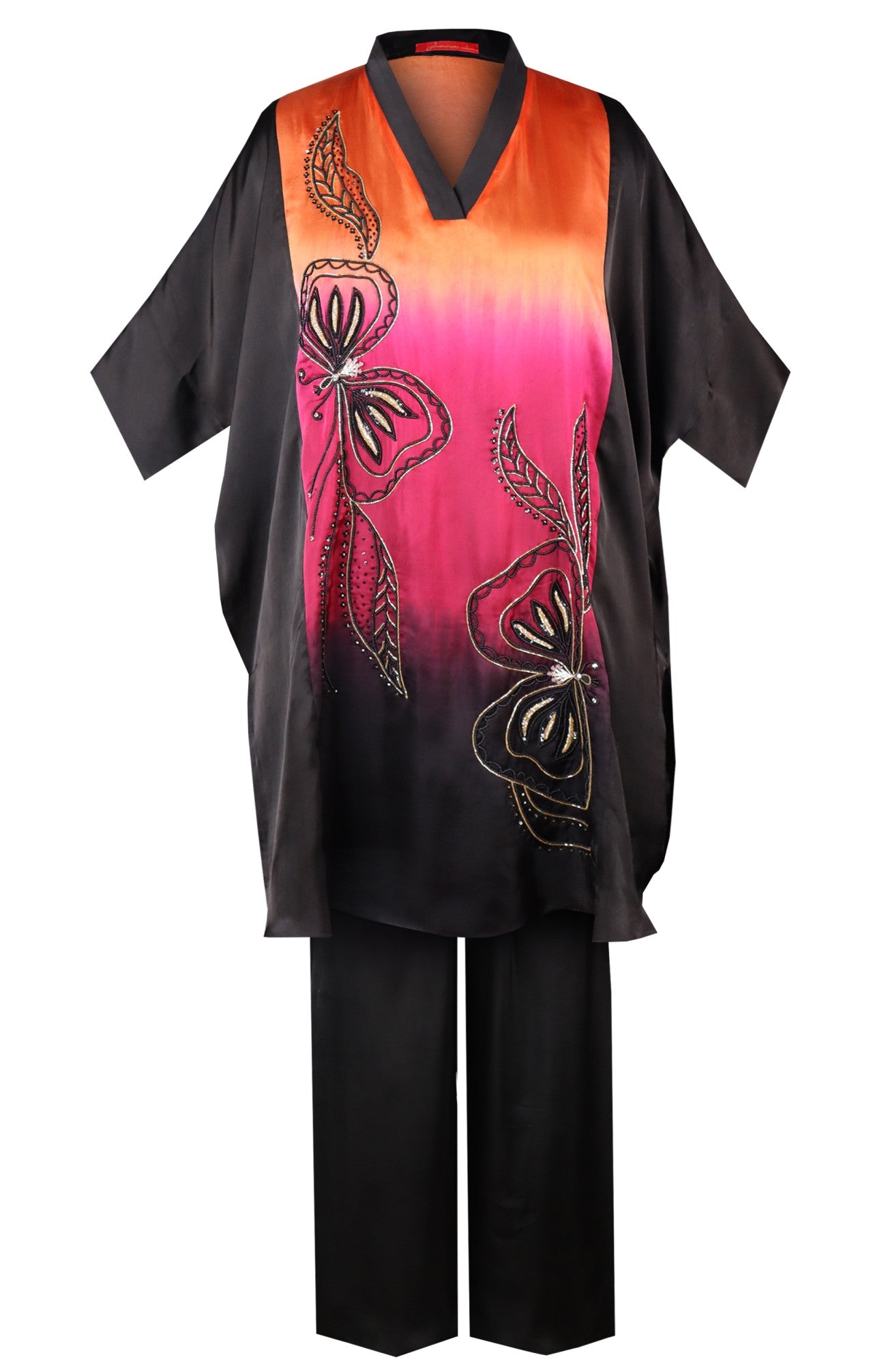 Buttercup Kaftan Co-ord Set - BLACK CURRANT