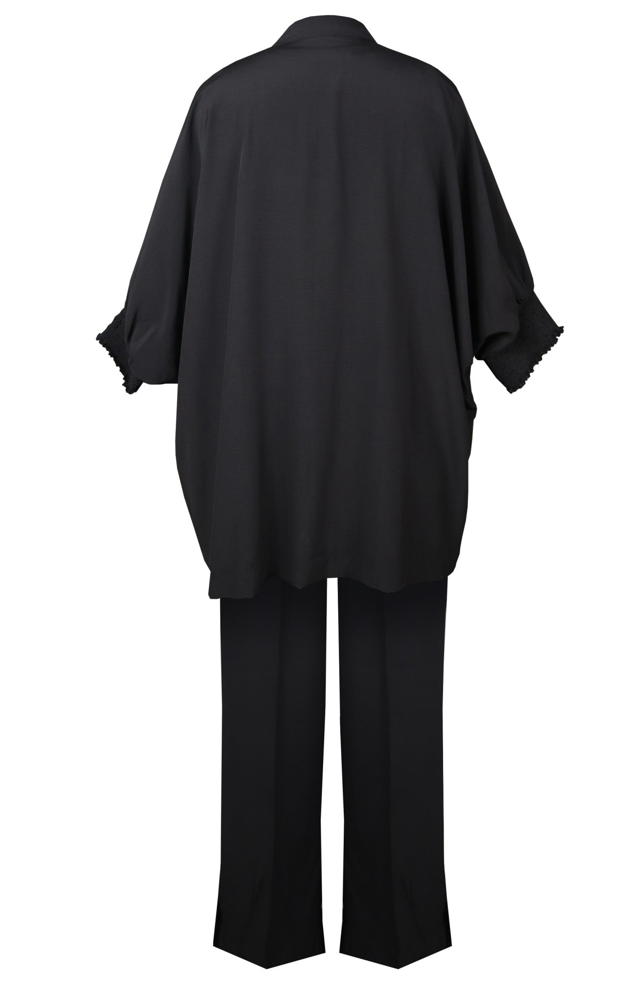 Beaded Palm 3 Pcs Co-ord Set - BLACK
