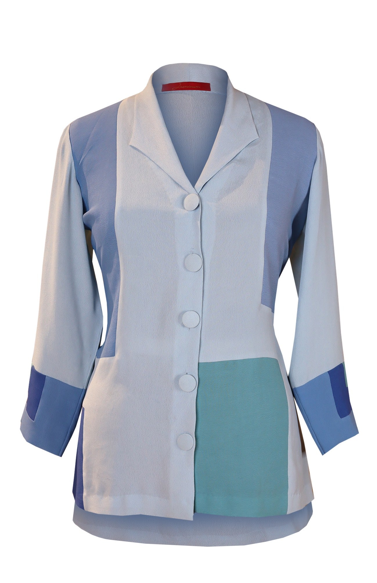 Colour Block Crepe Shirt