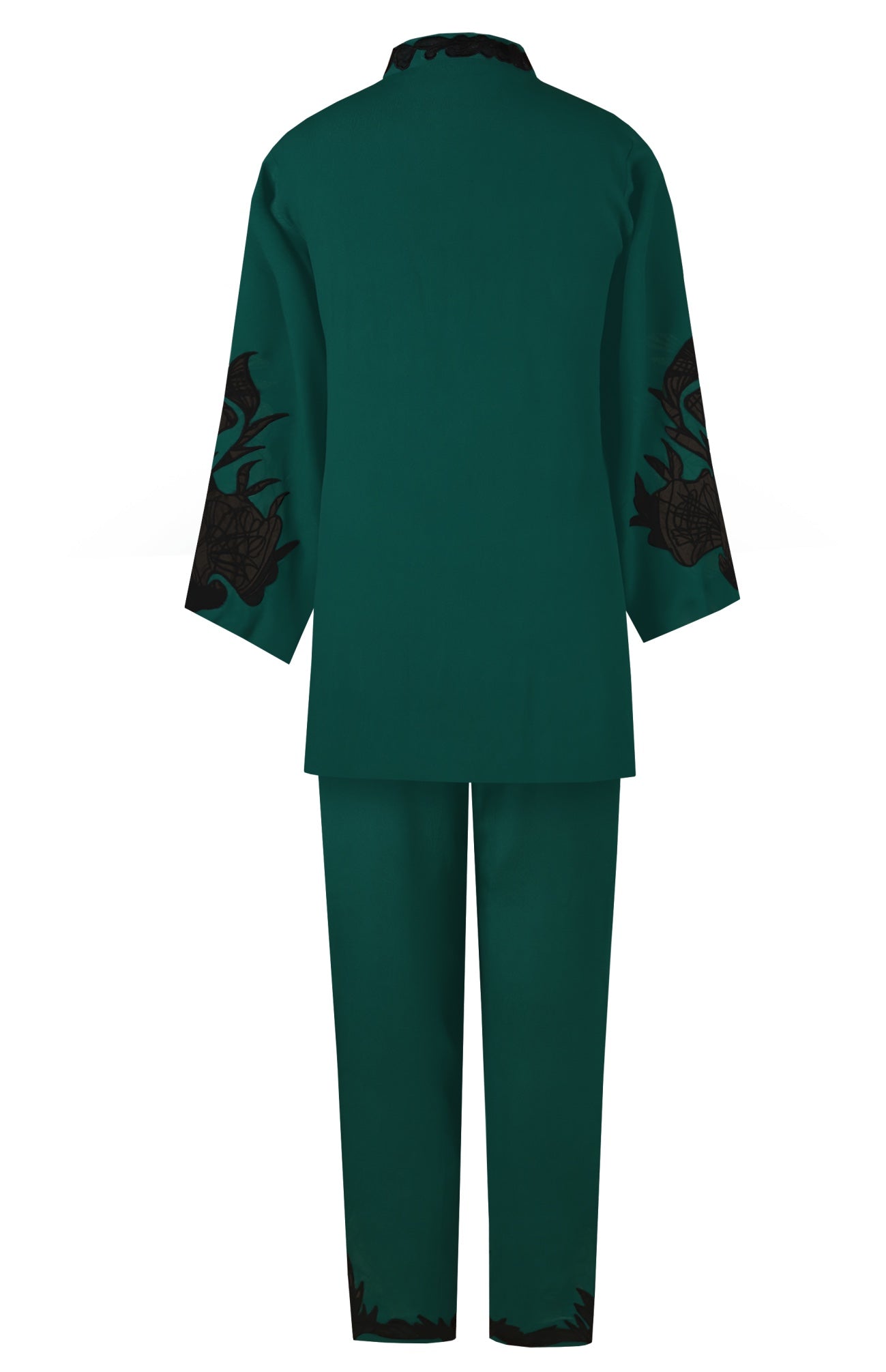 Appliqué Embroidery Crepe Co-ord Set