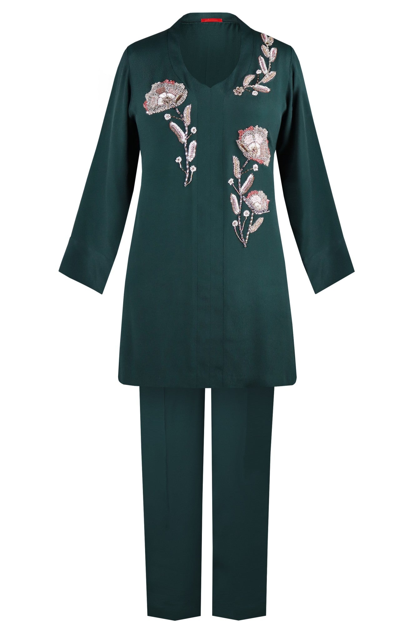 Short Crepe Kurta Set