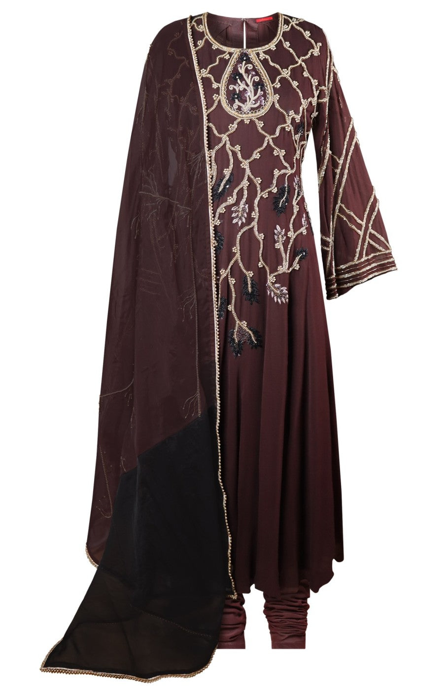 Georgette Anarkali With Pearl Embroidery