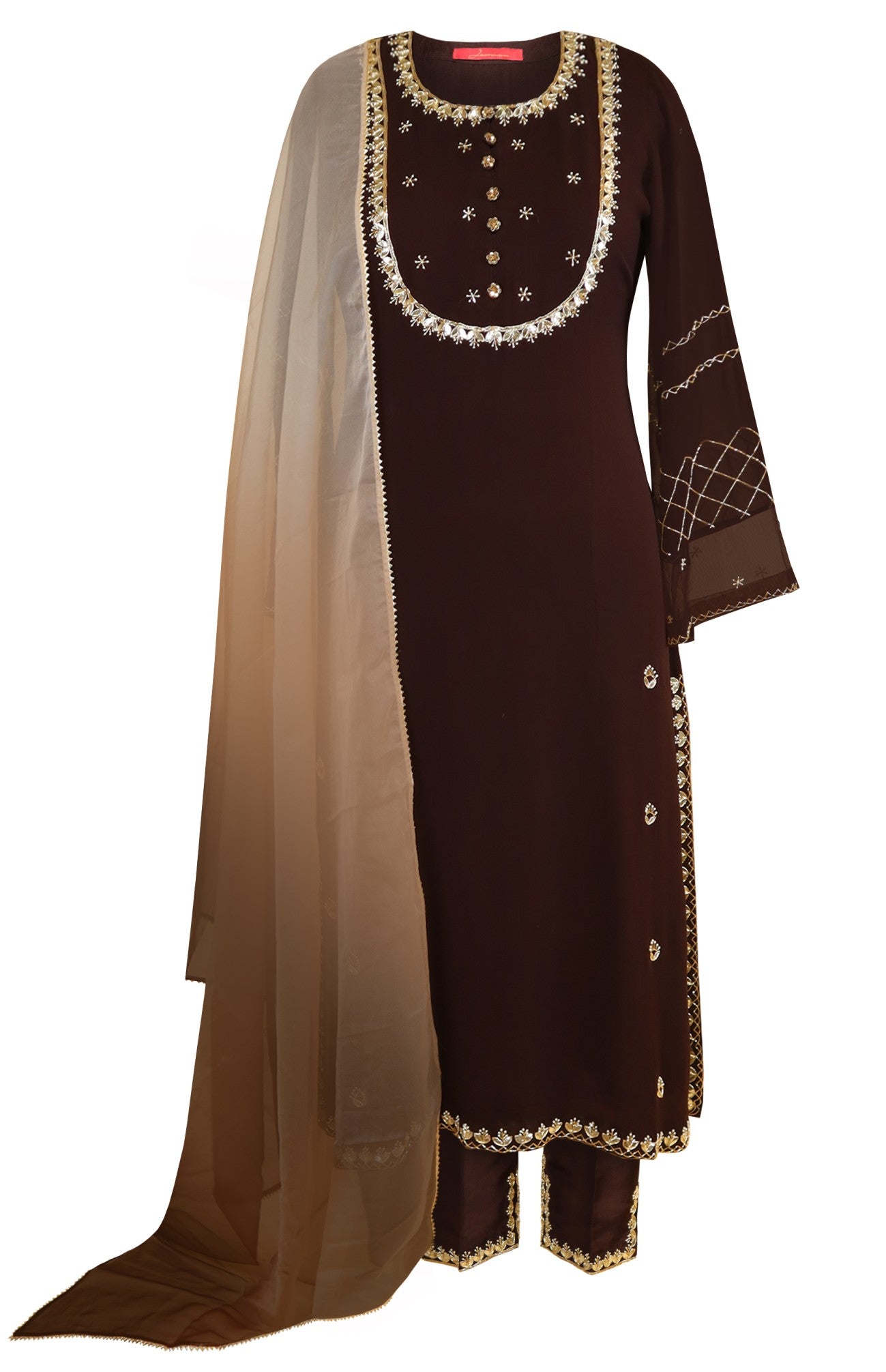 Georgette Suit With Gota Patti Embroidery