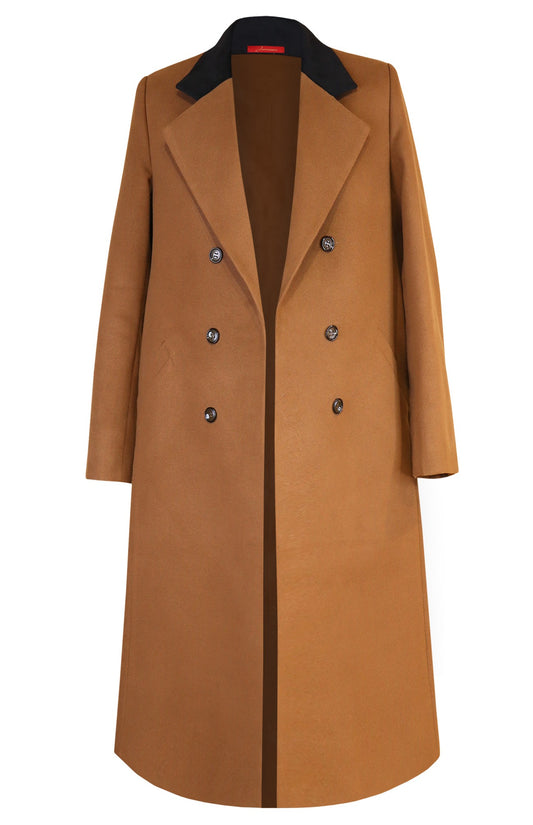 Overcoat With Black Collar