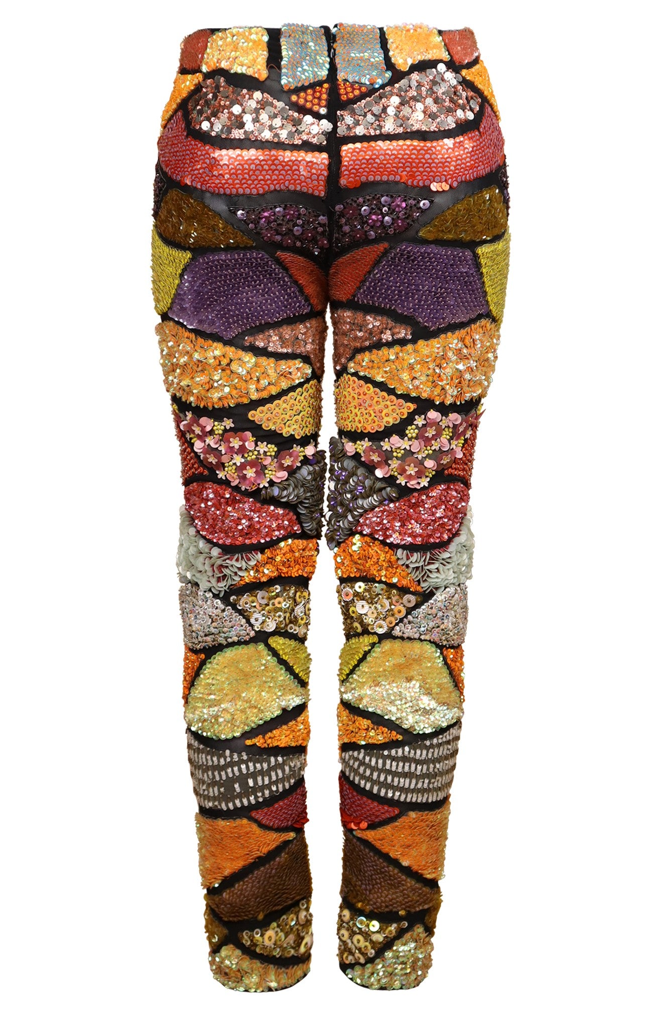 Chunky Sequin Embroidered Pants