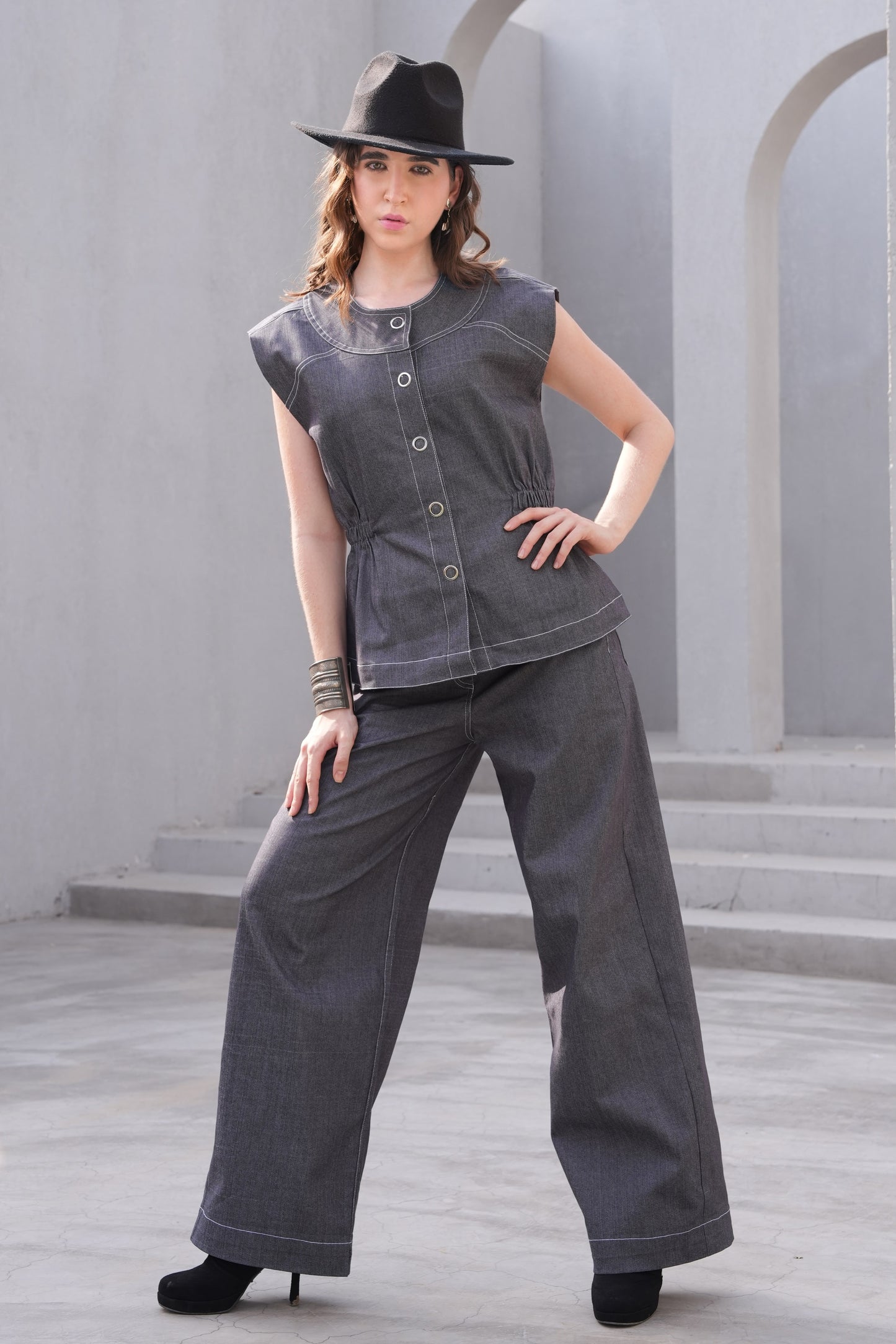 Combat Denim Co-ord Set