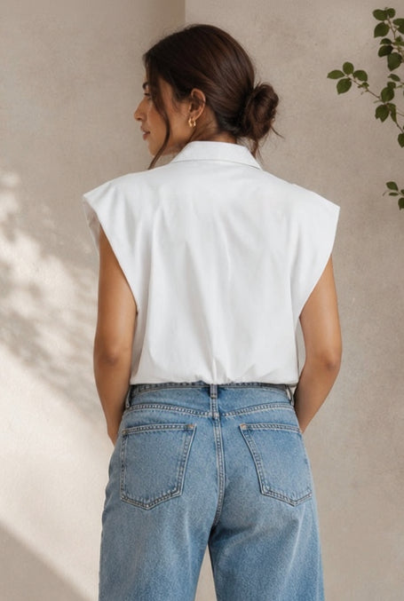 Combat Cotton Shirt - WHITE