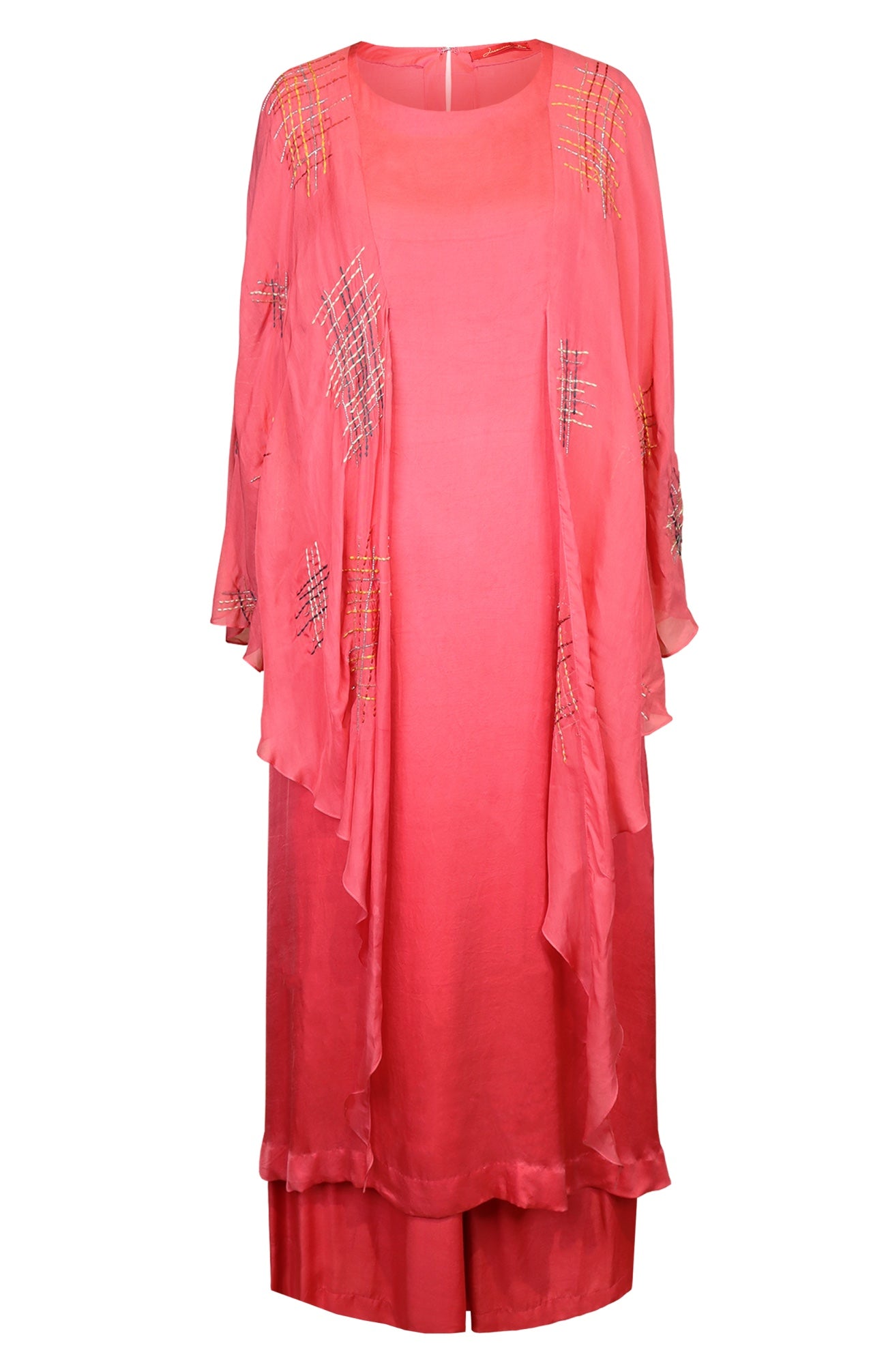 Kurta Set With Kaftan Sleeves