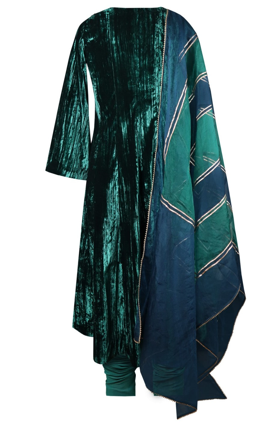 Crinkled Velvet Anarkali