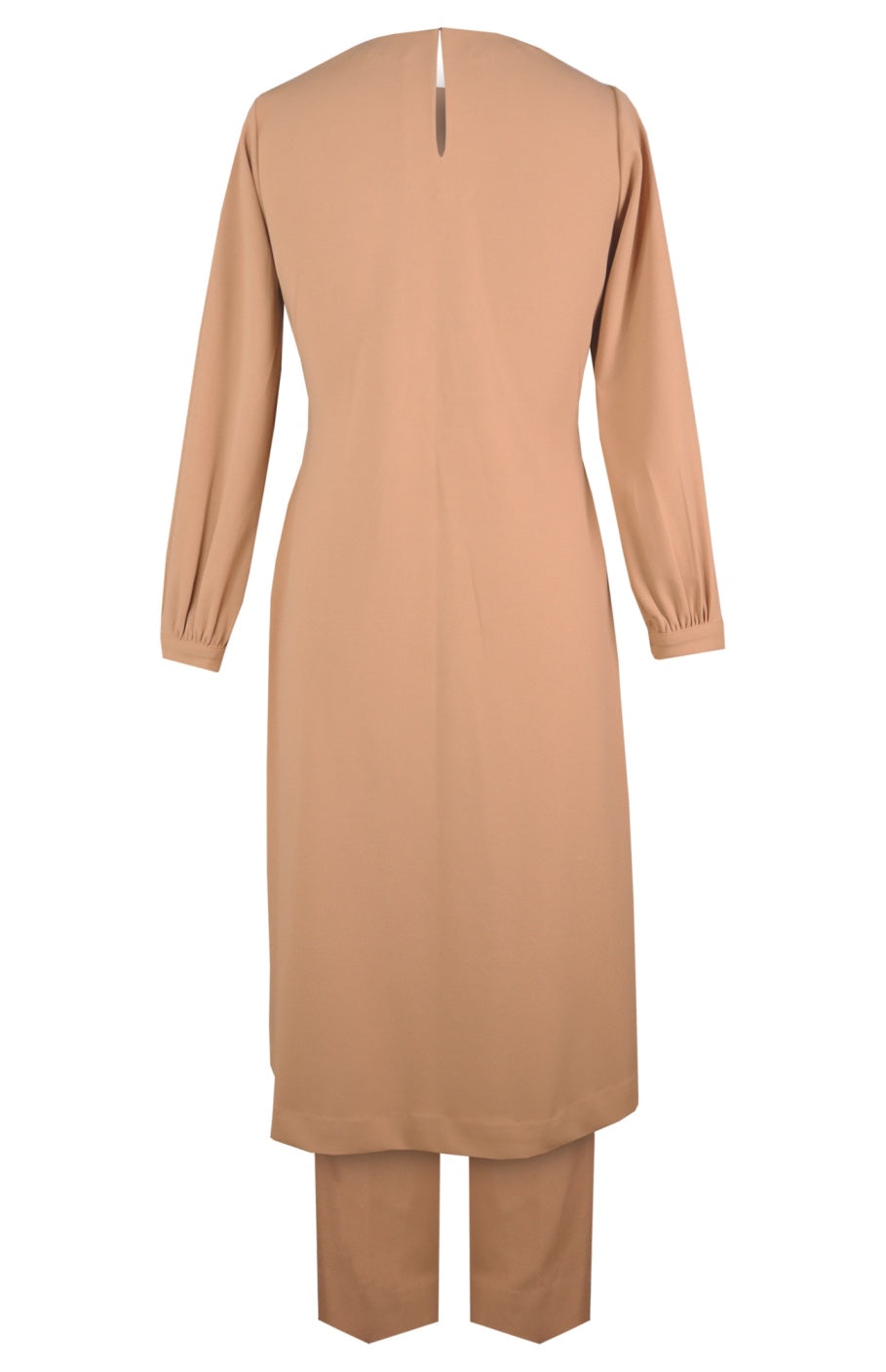 Daisy Kurta Set With Balloon Sleeves - BEIGE