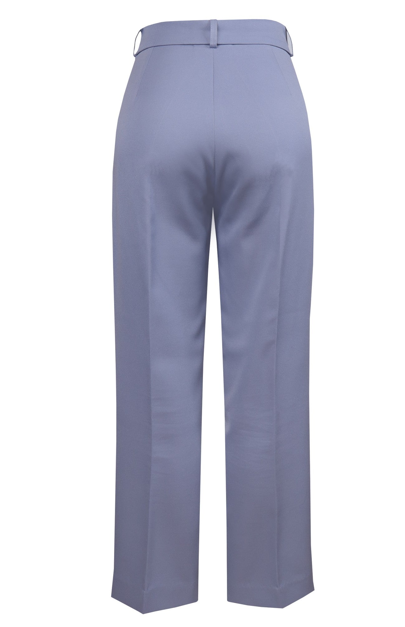 Dusty Blue Pencil Pants With Belt