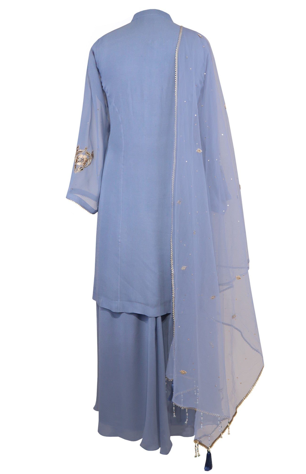 Dusty Blue Sharara Suit