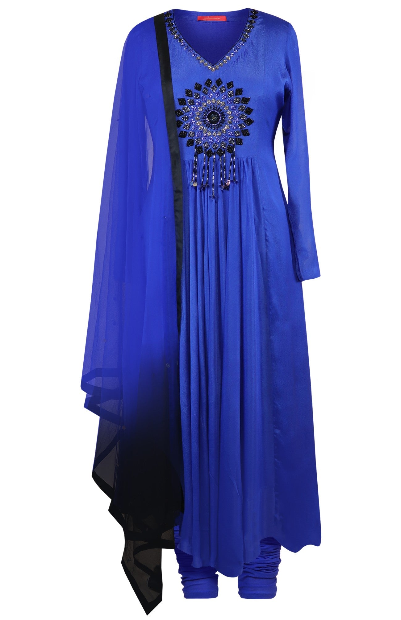 Chiffon Anarkali With Ombré Dupatta